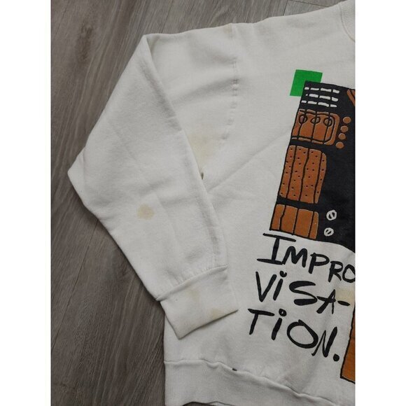 Vintage Jazz Improvisation Music Sweatshirt Art to Wear Gravity Graphics - Picture 4 of 10